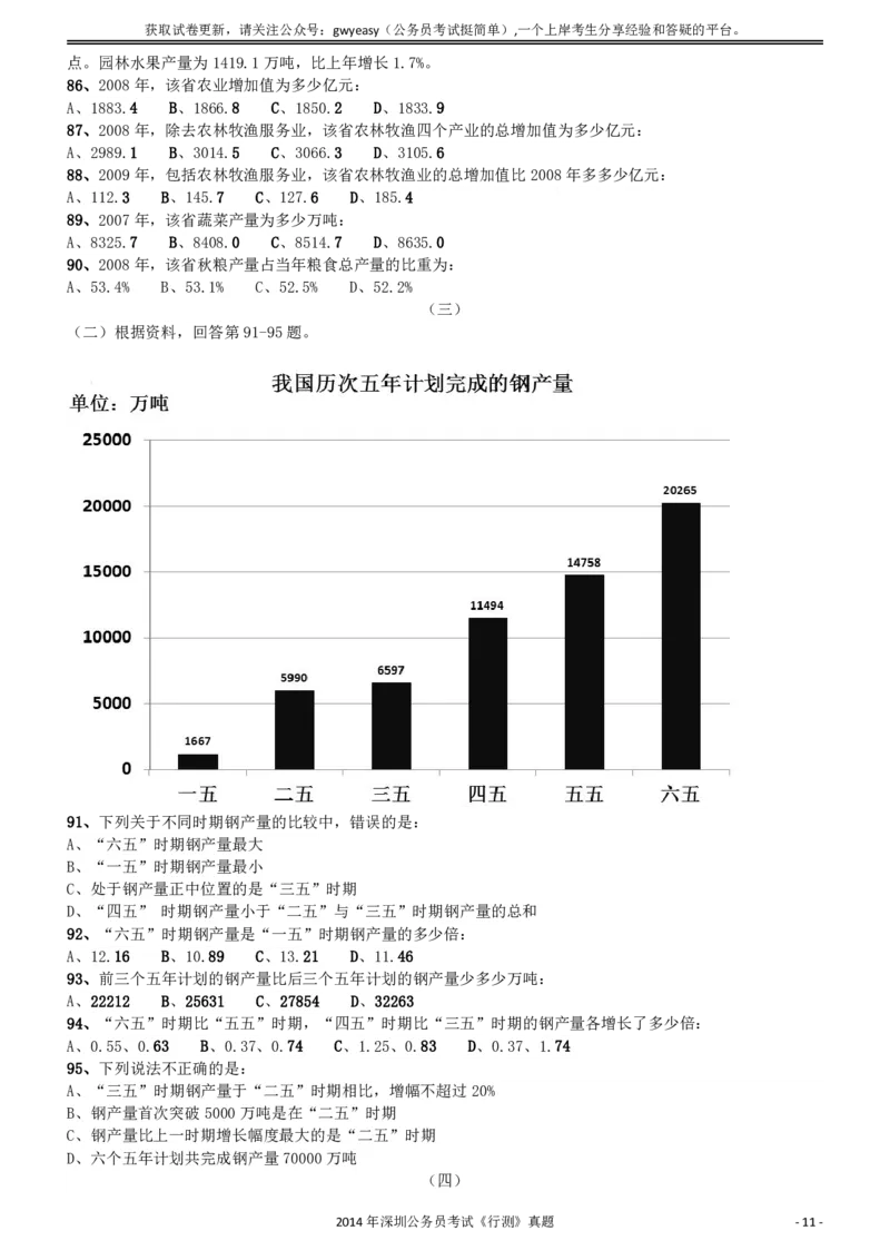 2014深圳市公务员录用考试《行测》真题_国考省考_省考真题_33深圳公务员考试真题pdf版_深圳公务员考试真题&mdash;&mdash;行测（08~24年）_题目