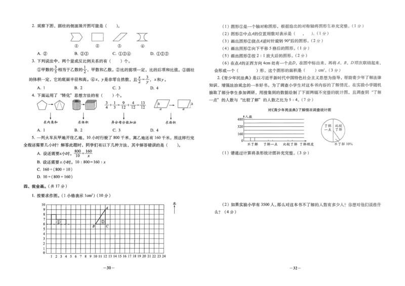 小学毕业升学必做的16套试卷数学_小学毕业升学必做的16套卷