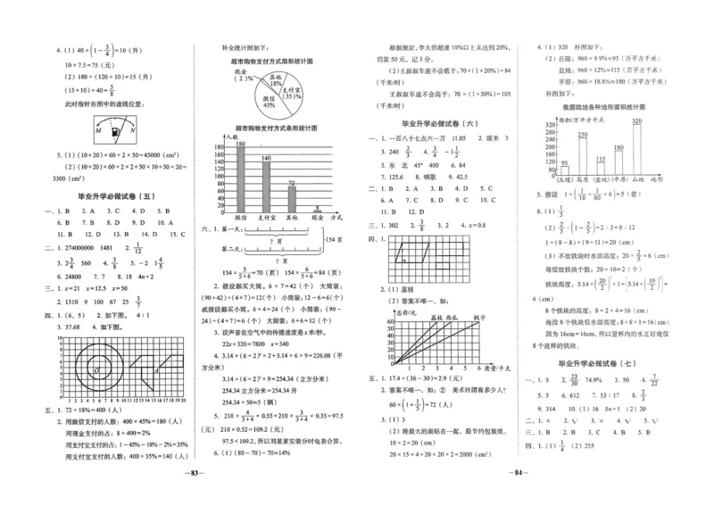 小学毕业升学必做的16套试卷数学_小学毕业升学必做的16套卷