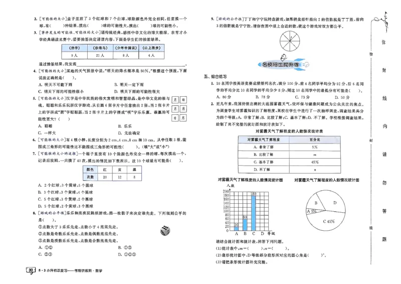 数学《53小升初总复习考前讲练测》26春_2026春小升初总复习语文数学英语《53考前讲练测》含答案_数学《53小升初总复习考前讲练测》26春