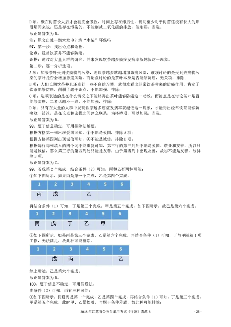 2018年江苏省公务员录用考试《行测》真题（B类）答案及解析_国考省考_省考真题_15江苏公务员考试真题pdf版_江苏公务员考试真题&mdash;&mdash;行测08-25_行测答案及解析