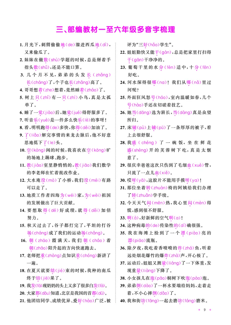 语文系统总复习知识梳理_小升初考点大全（语文英语）_语文《小升初考点大全》
