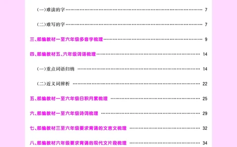 语文系统总复习知识梳理_小升初考点大全（语文英语）_语文《小升初考点大全》