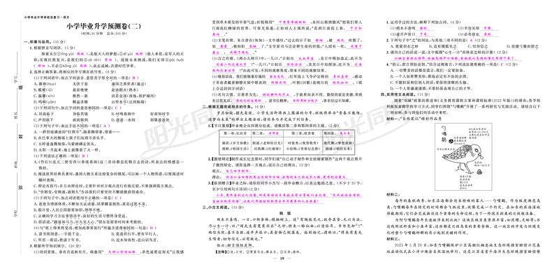 真题卷_小升初考点大全（语文英语）_语文《小升初考点大全》