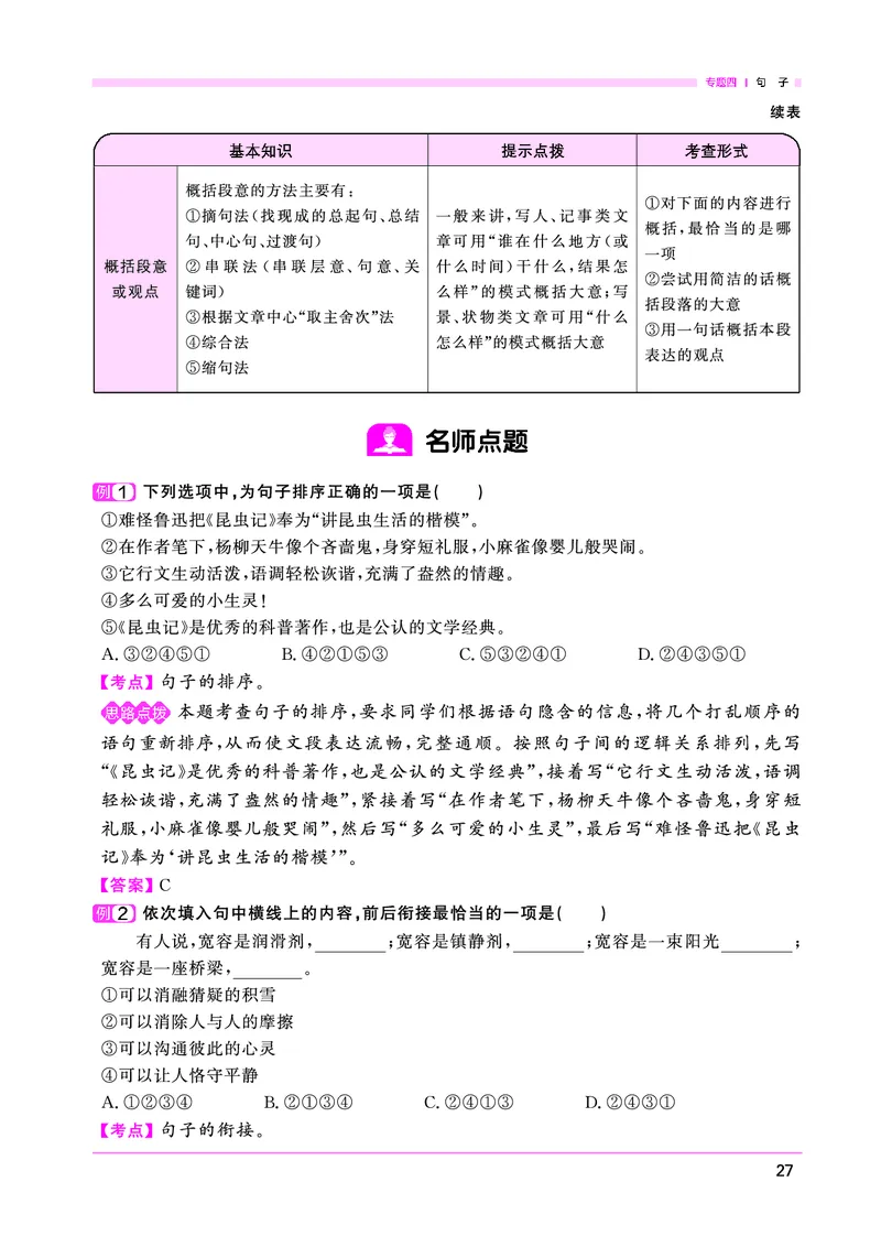 语文系统总复习考点大全_小升初考点大全（语文英语）_语文《小升初考点大全》