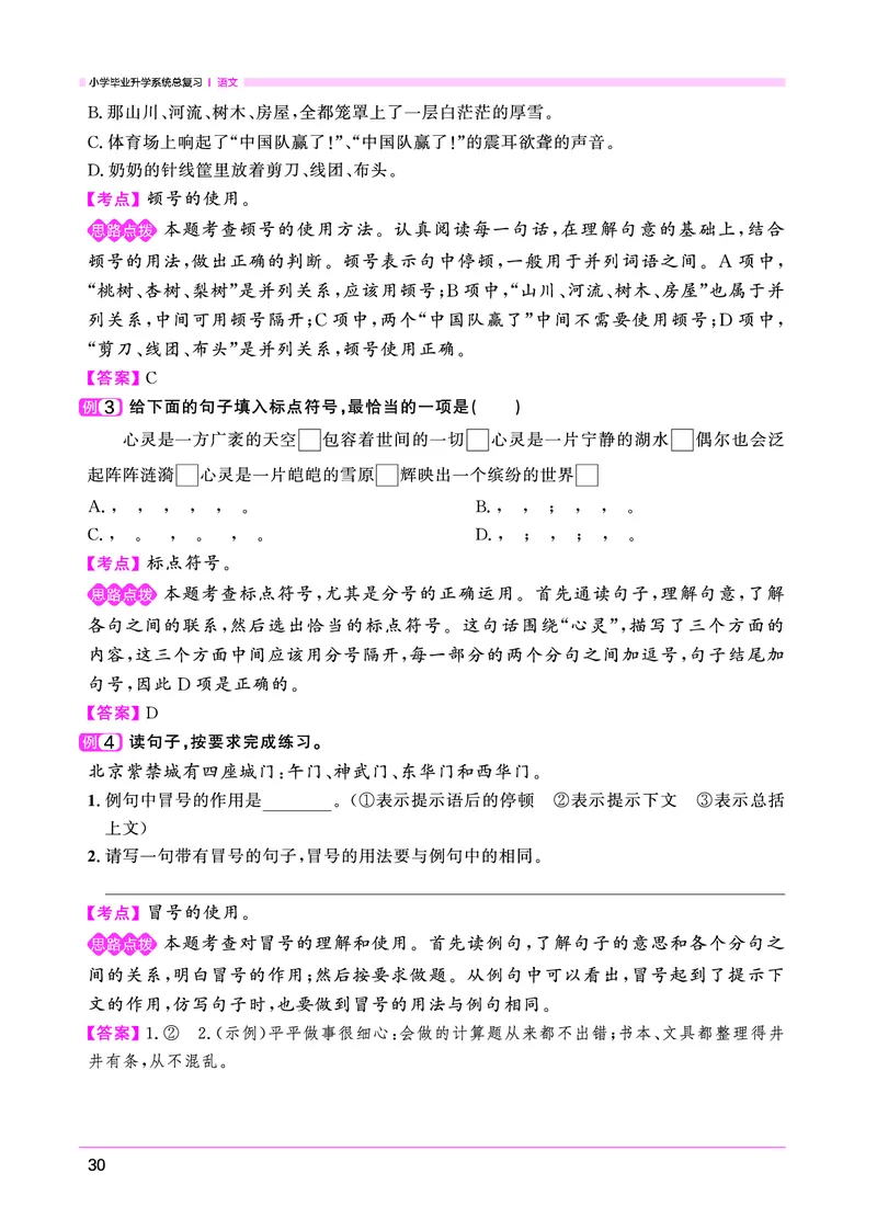 语文系统总复习考点大全_小升初考点大全（语文英语）_语文《小升初考点大全》