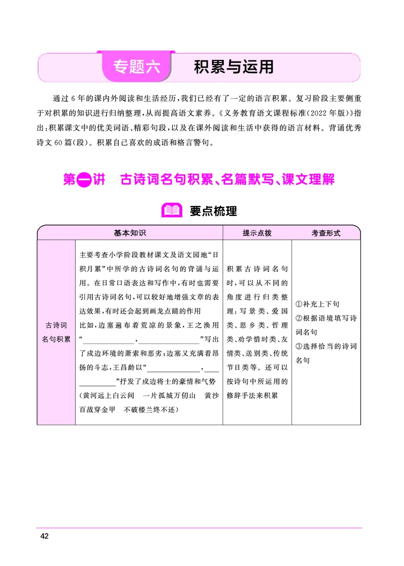 语文系统总复习考点大全_小升初考点大全（语文英语）_语文《小升初考点大全》