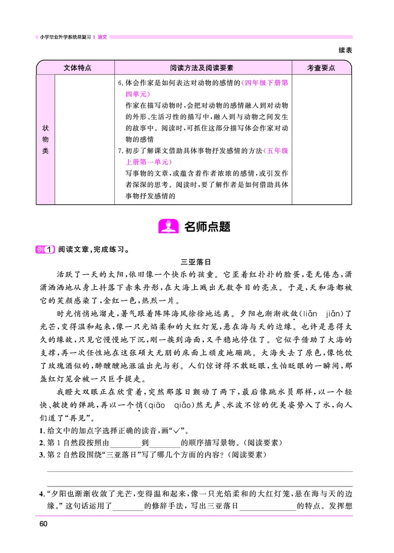 语文系统总复习考点大全_小升初考点大全（语文英语）_语文《小升初考点大全》