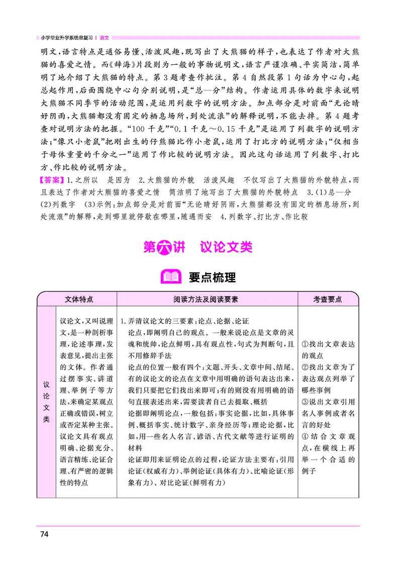 语文系统总复习考点大全_小升初考点大全（语文英语）_语文《小升初考点大全》