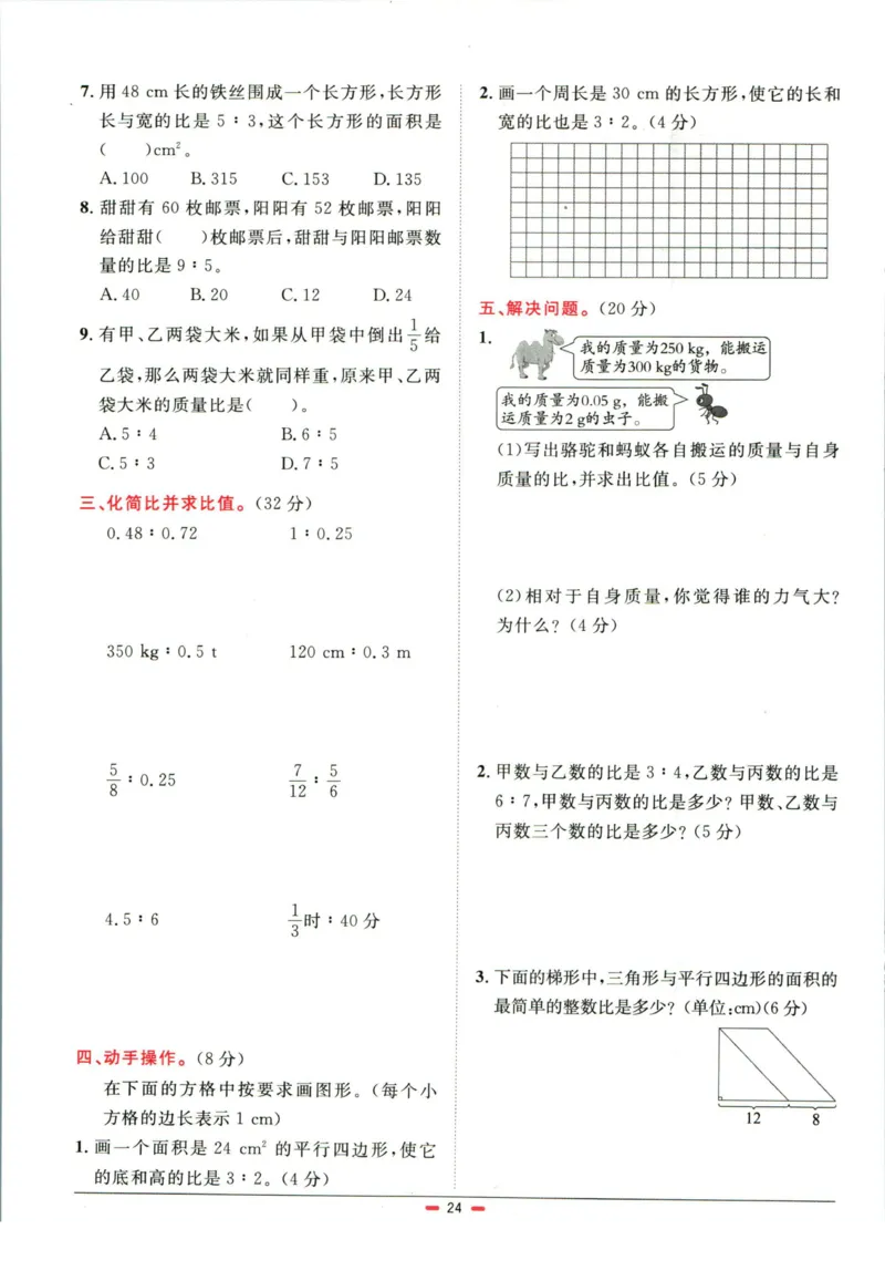 阳光同学小学毕业升学系统总复习活页专项训练数学_小升初活页专项训练（语数英科学）