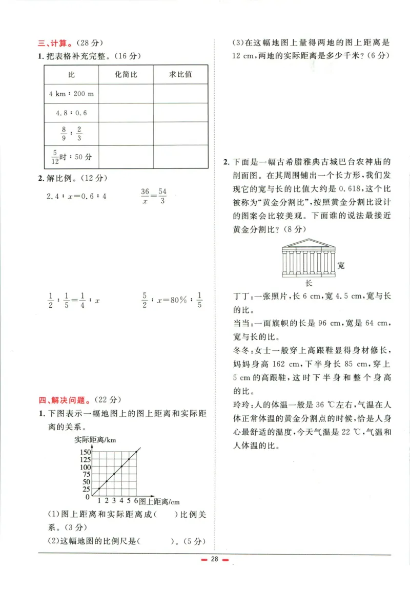阳光同学小学毕业升学系统总复习活页专项训练数学_小升初活页专项训练（语数英科学）