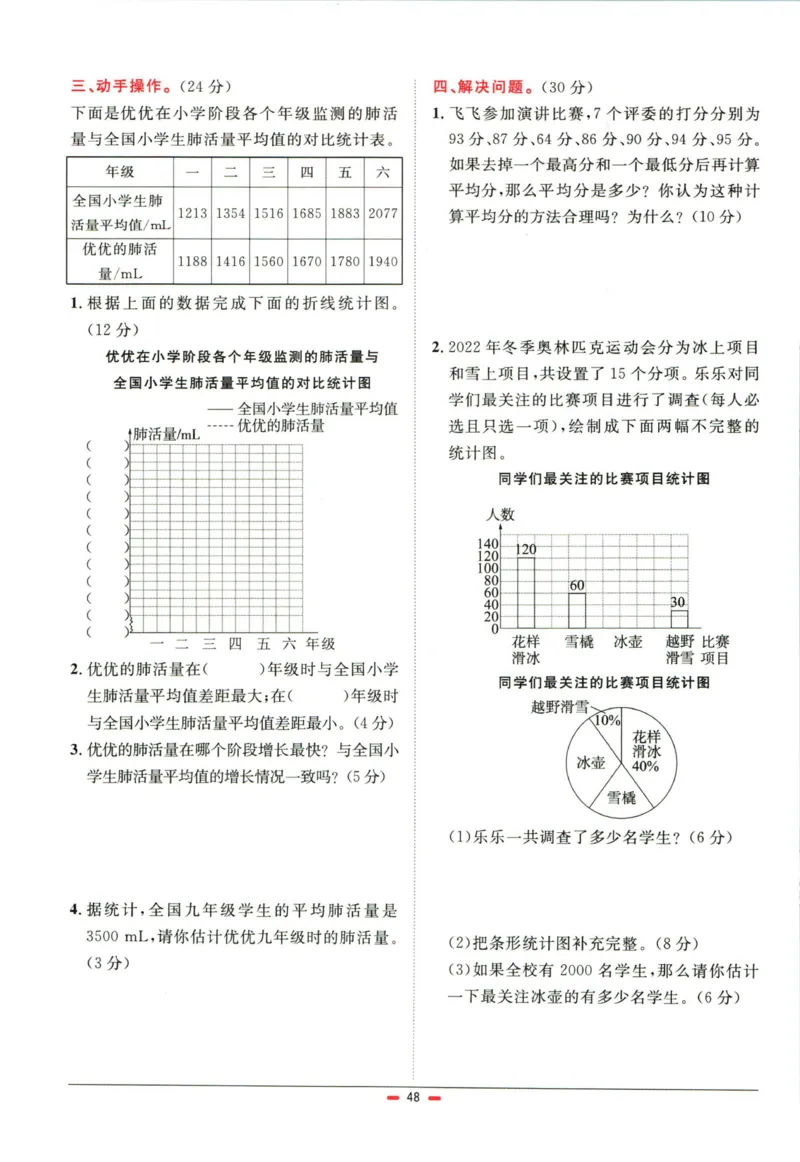 阳光同学小学毕业升学系统总复习活页专项训练数学_小升初活页专项训练（语数英科学）
