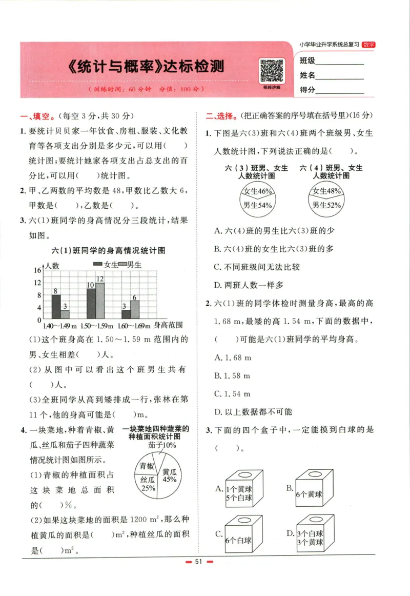 阳光同学小学毕业升学系统总复习活页专项训练数学_小升初活页专项训练（语数英科学）