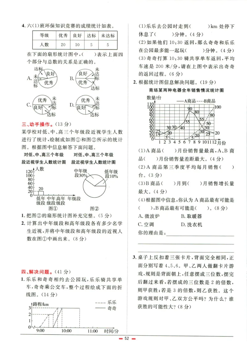阳光同学小学毕业升学系统总复习活页专项训练数学_小升初活页专项训练（语数英科学）