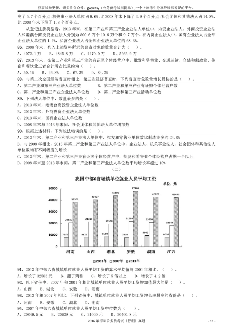 2016深圳市公务员录用考试《行测》真题_国考省考_省考真题_33深圳公务员考试真题pdf版_深圳公务员考试真题&mdash;&mdash;行测（08~24年）_题目