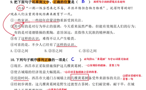 小升初语文提分专练07句子的衔接与排序解析（27页）_26年小升初语文《提分专练》_小升初语文提分专练07句子的衔接与排序