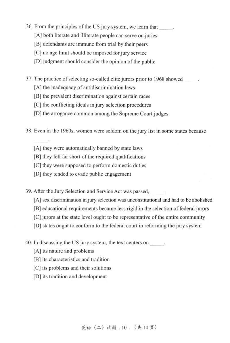 2010-2016真题_考研英语真题（英一＋英二）_1980-2025真题一定要先转存再观看（否则资料不完整）_考研英语二历年真题_❤️4.英语二（逐词逐句）纸质版也是24之前_01考研英语二真题