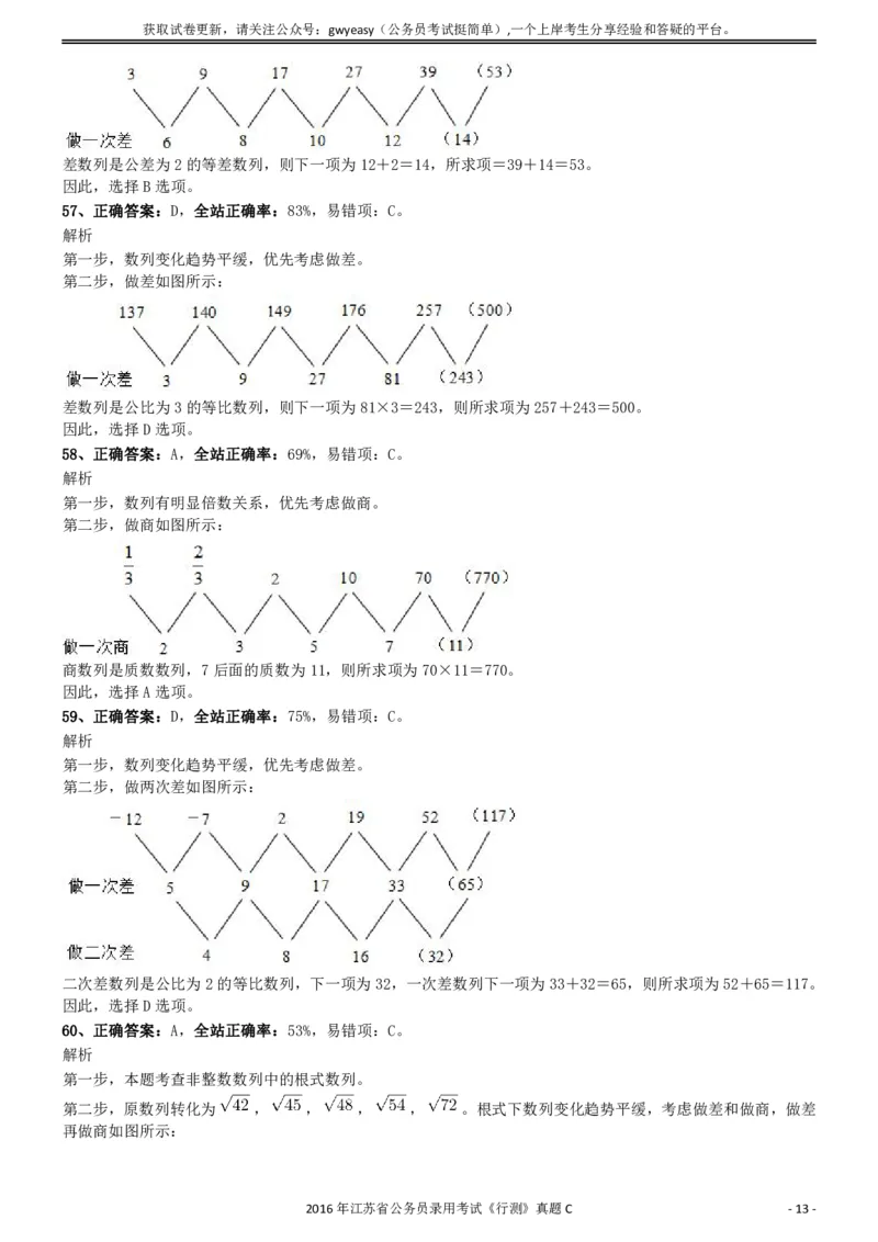 2016年0312江苏公务员考试《行测》真题（C卷）参考答案及解析_国考省考_省考真题_15江苏公务员考试真题pdf版_江苏公务员考试真题&mdash;&mdash;行测08-25_行测答案及解析