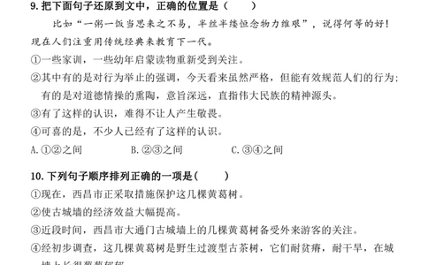 小升初语文提分专练07句子的衔接与排序（练习版）_26年小升初语文《提分专练》_小升初语文提分专练07句子的衔接与排序