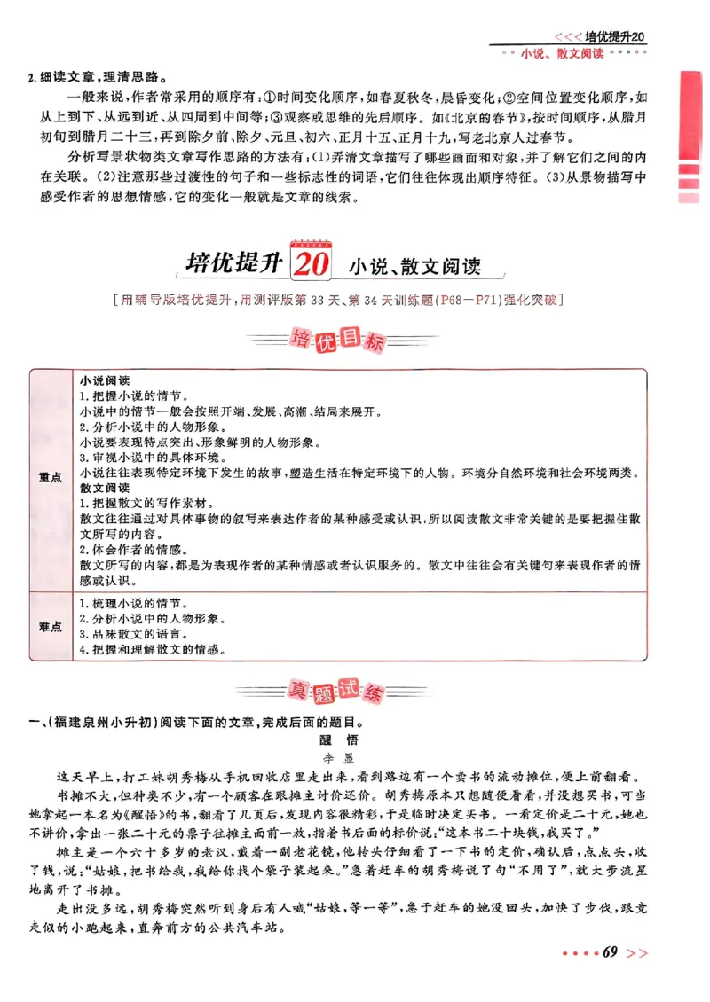 小升初语文《阳光同学冲刺48天》辅导版_小升初冲刺48天（语数英）_小升初语文《阳光同学冲刺48天》