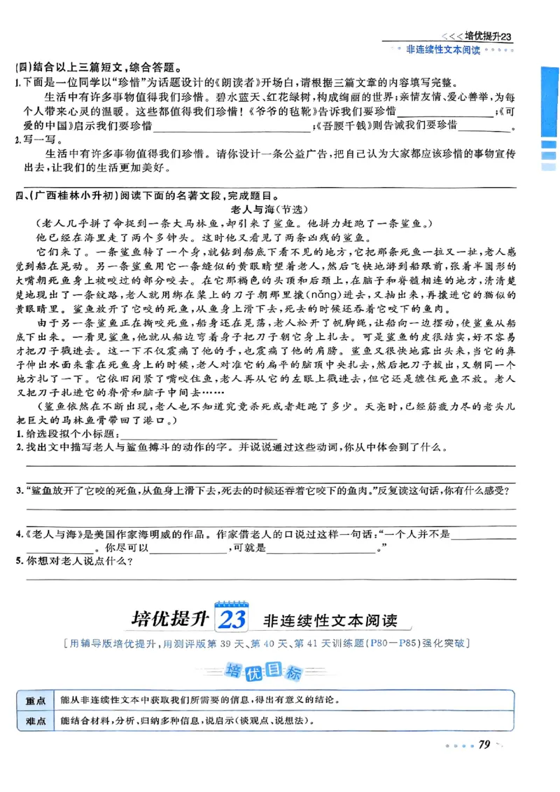 小升初语文《阳光同学冲刺48天》辅导版_小升初冲刺48天（语数英）_小升初语文《阳光同学冲刺48天》