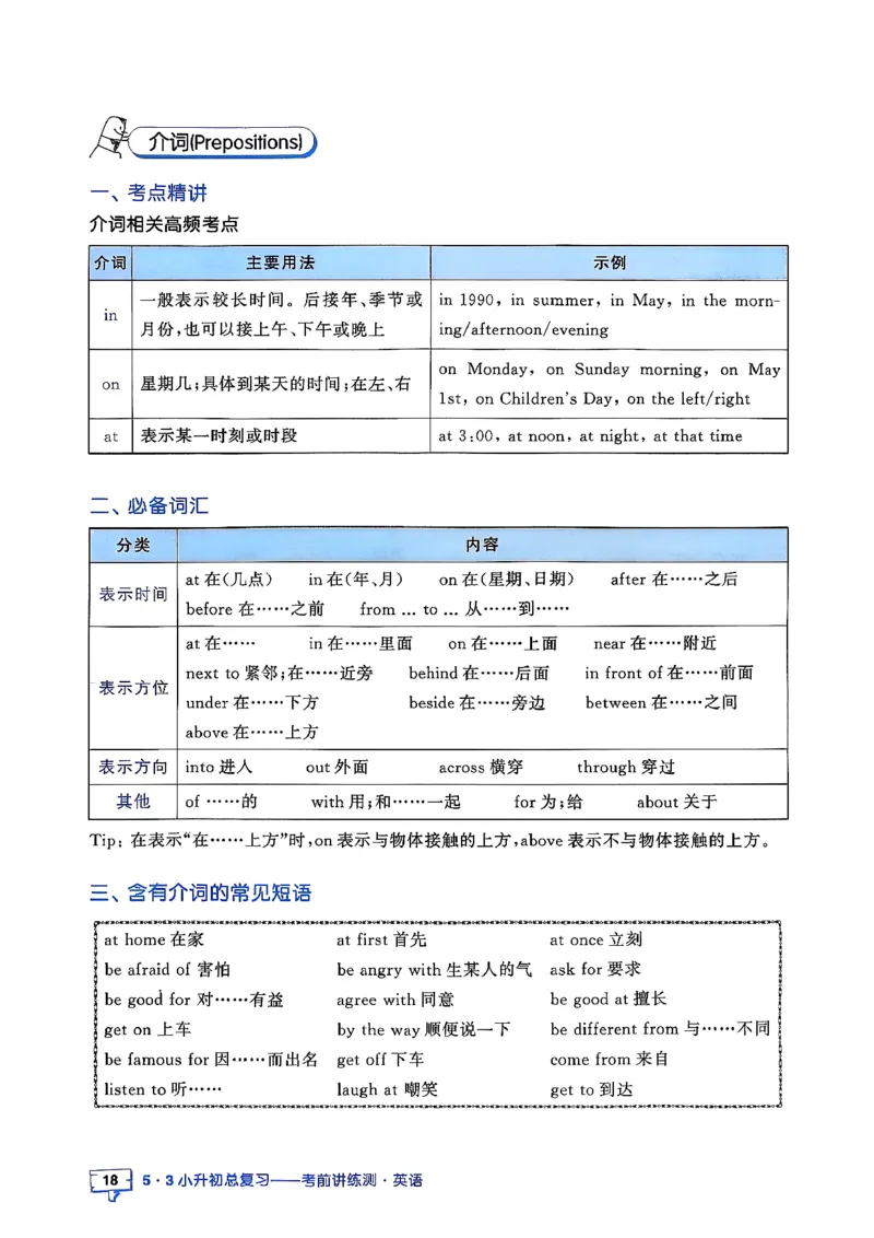英语《53小升初总复习知识》26春_2026春小升初总复习语文数学英语《53考前讲练测》含答案_英语《53小升初总复习考前讲练测》26春