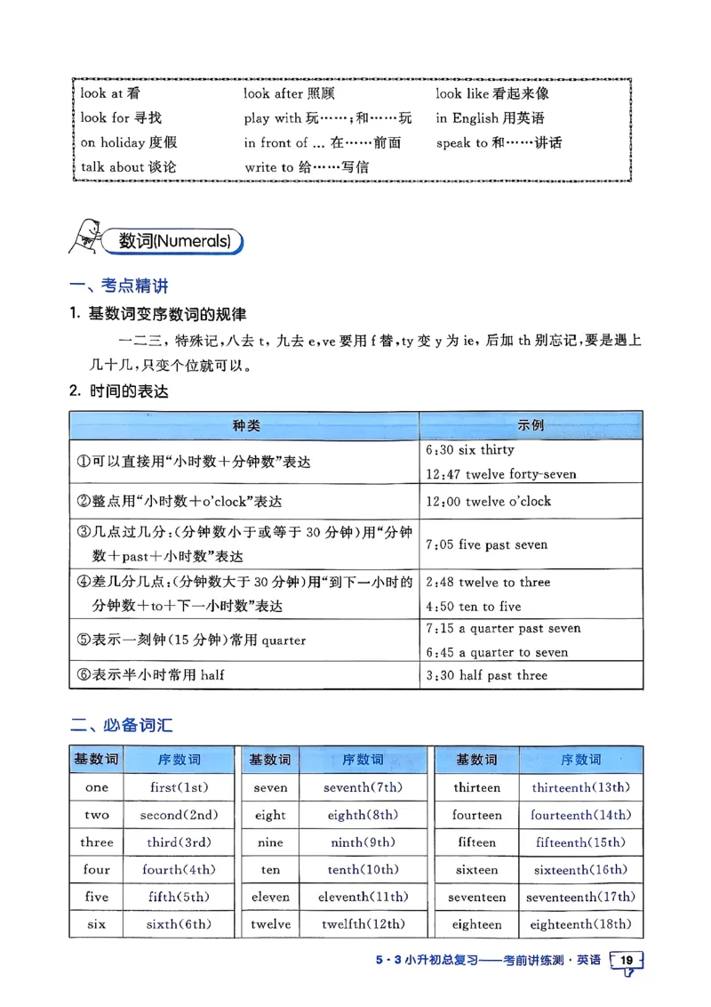 英语《53小升初总复习知识》26春_2026春小升初总复习语文数学英语《53考前讲练测》含答案_英语《53小升初总复习考前讲练测》26春