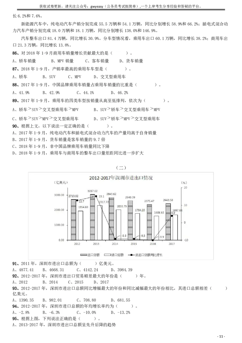 2019年深圳公务员考试《行测》真题_国考省考_省考真题_33深圳公务员考试真题pdf版_深圳公务员考试真题&mdash;&mdash;行测（08~24年）_题目