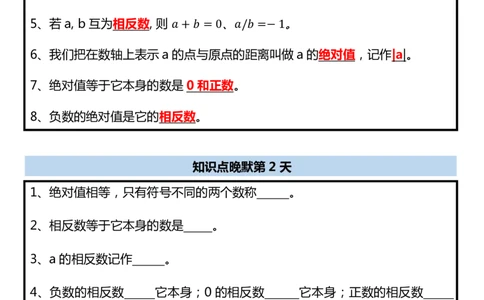 新初一数学：有理数常考知识点早背晚默（暑假提前预习）_六升七暑假衔接