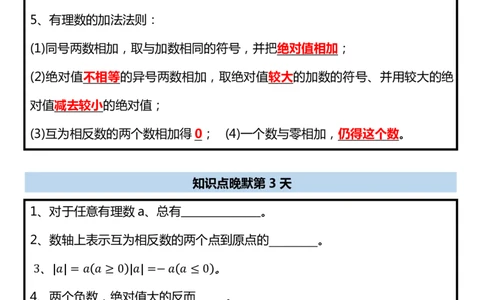新初一数学：有理数常考知识点早背晚默（暑假提前预习）_六升七暑假衔接