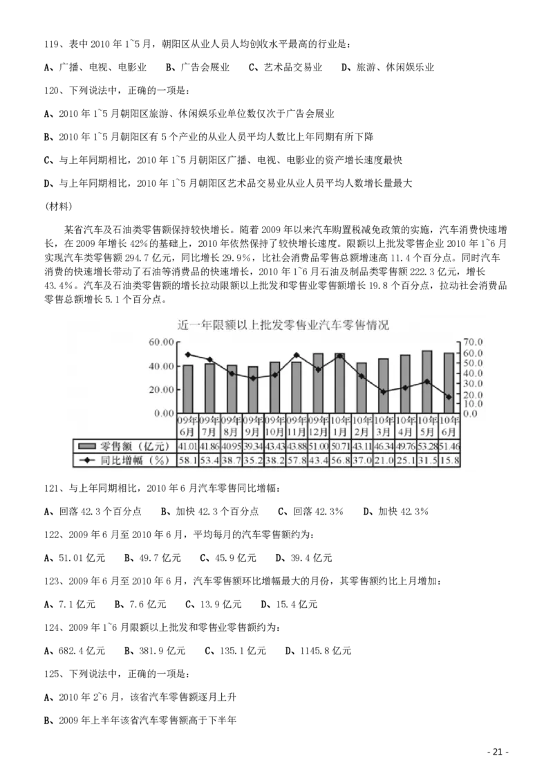 2010年北京公务员考试《行测》真题_国考省考_省考真题_02北京公务员考试真题pdf版_北京行测09-23_真题