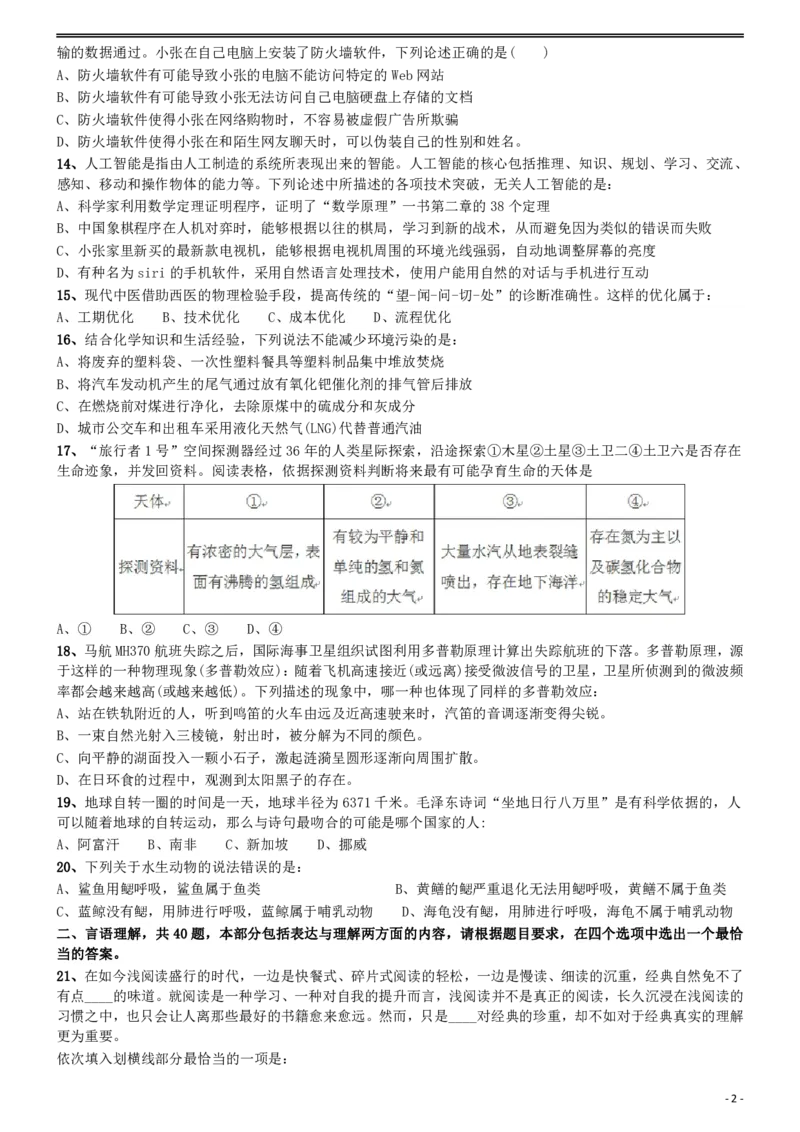 2015年425公务员联考《行测》(福建、云南、青海)_国考省考_省考真题_29云南公务员考试真题pdf版_云南公务员考试真题&mdash;&mdash;行测03-25PDF版_题目