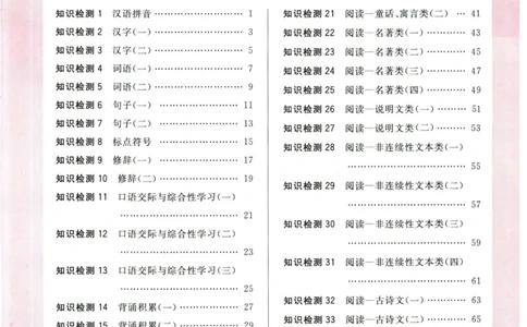 阳光同学小学毕业升学系统总复习活页专项训练语文_小升初活页专项训练（语数英科学）