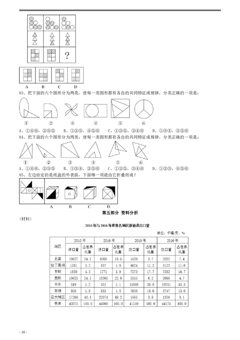2018年广州公务员考试《行测》真题（一）_国考省考_省考真题_32广州公务员考试真题pdf版_广州公务员考试真题&mdash;&mdash;行测05-18PDF版_题目