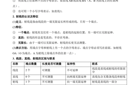 专题01：线段、射线和直线（期中专项训练）（苏教版&middot;新教材）（学生版）(1)_三年级数学下册（苏教版）_期末总复习-K159_期中总复习_2026版