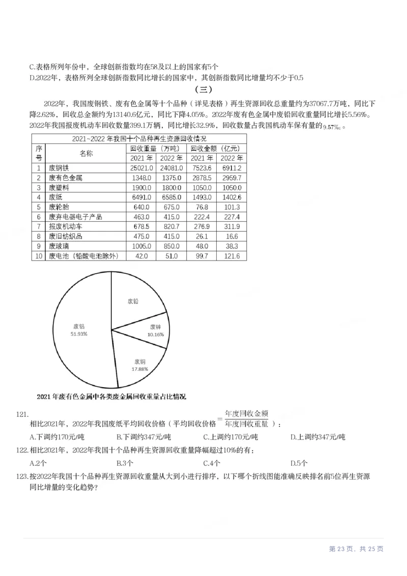 2024年河北省公务员录用考试《行测》试题_国考省考_省考真题_09河北公务员考试真题pdf版_河北公务员考试真题&mdash;&mdash;行测08-25_题目