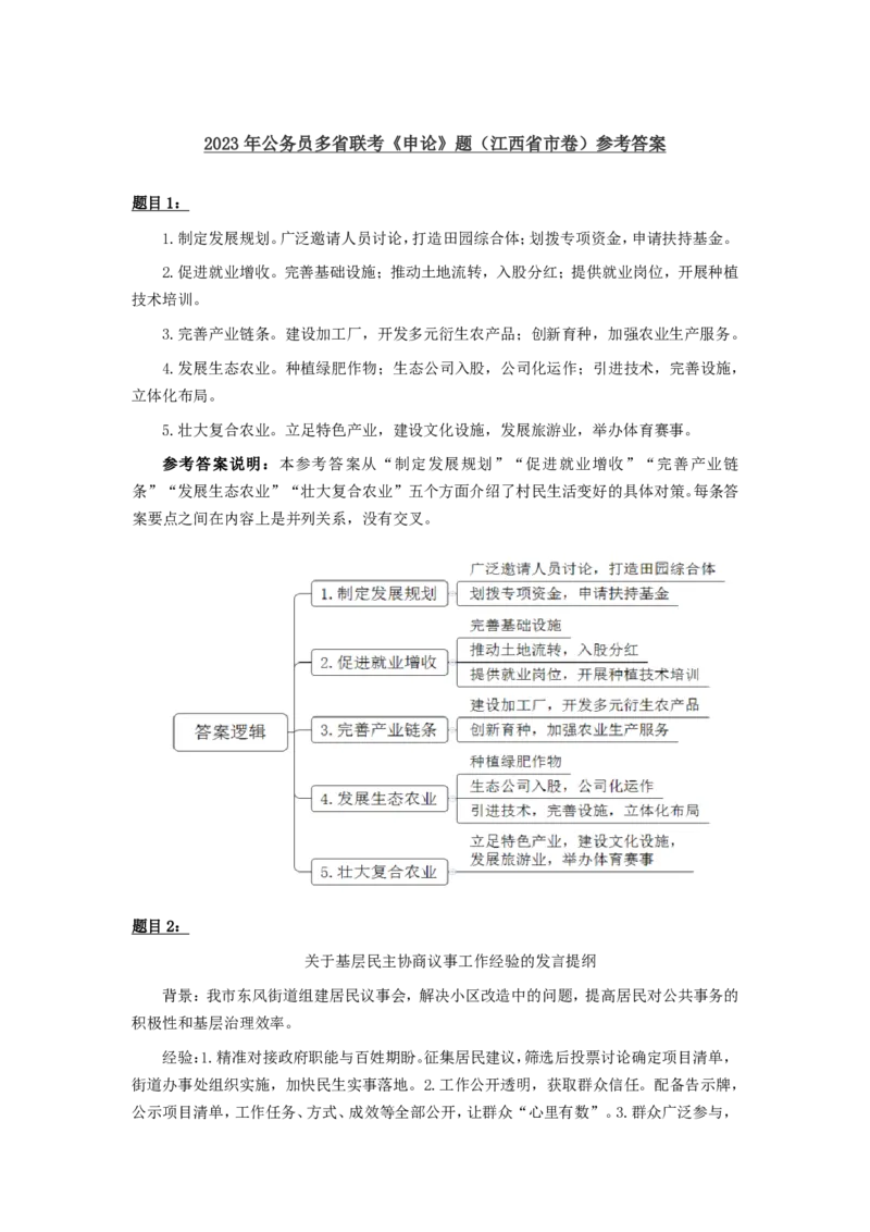 2023年公务员多省联考《申论》题（江西省市卷）及参考答案_国考省考_省考真题_16江西公务员考试真题pdf版_江西公务员考试真题&mdash;&mdash;申论06-24PDF版