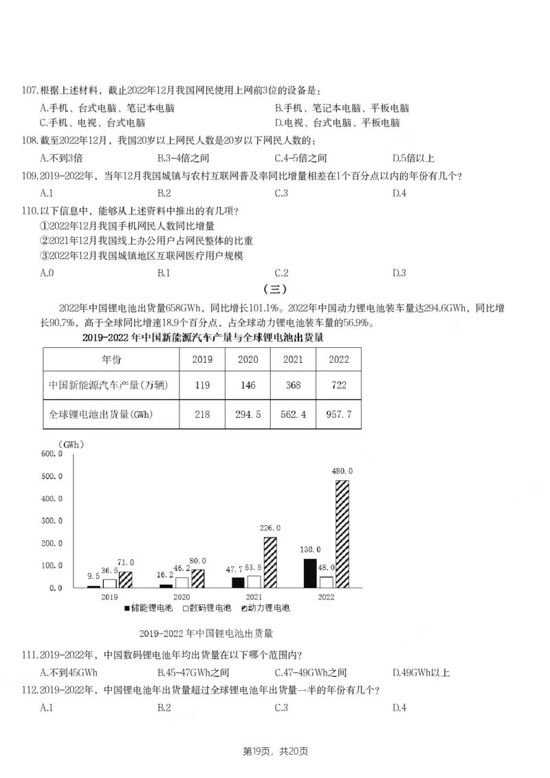 2024年宁夏公务员录用考试《行测》试题_国考省考_省考真题_19宁夏公务员考试真题pdf版_宁夏公务员考试真题&mdash;&mdash;行测10-25PDF版（缺22）_题目