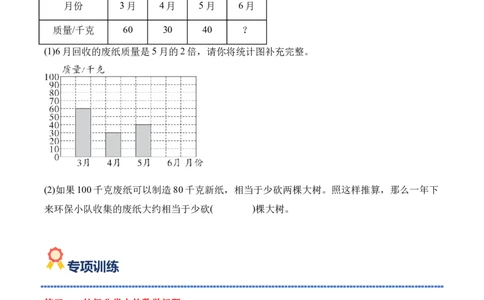 专题08：☆垃圾分类中的数学问题（期末专项训练）（苏教版&middot;新教材）（原卷版）_三年级数学下册（苏教版）_期末总复习-K159_期末总复习_2026版