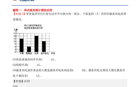 专题07：统计表和条形统计图（一）（期末专项训练）（苏教版&middot;新教材）（解析版）_三年级数学下册（苏教版）_期末总复习-K159_期末总复习_2026版