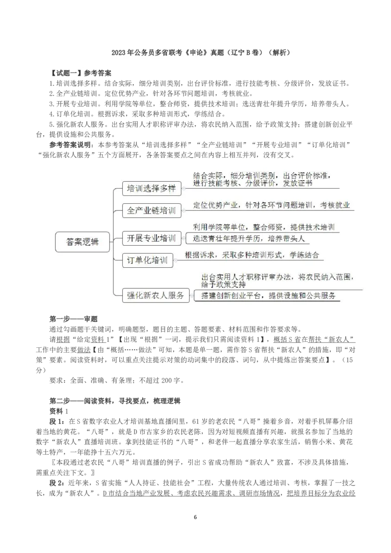 2023年公务员多省联考《申论》真题（辽宁B卷）及参考答案_国考省考_省考真题_17辽宁公务员考试真题pdf版_辽宁公务员考试真题&mdash;&mdash;申论08-24