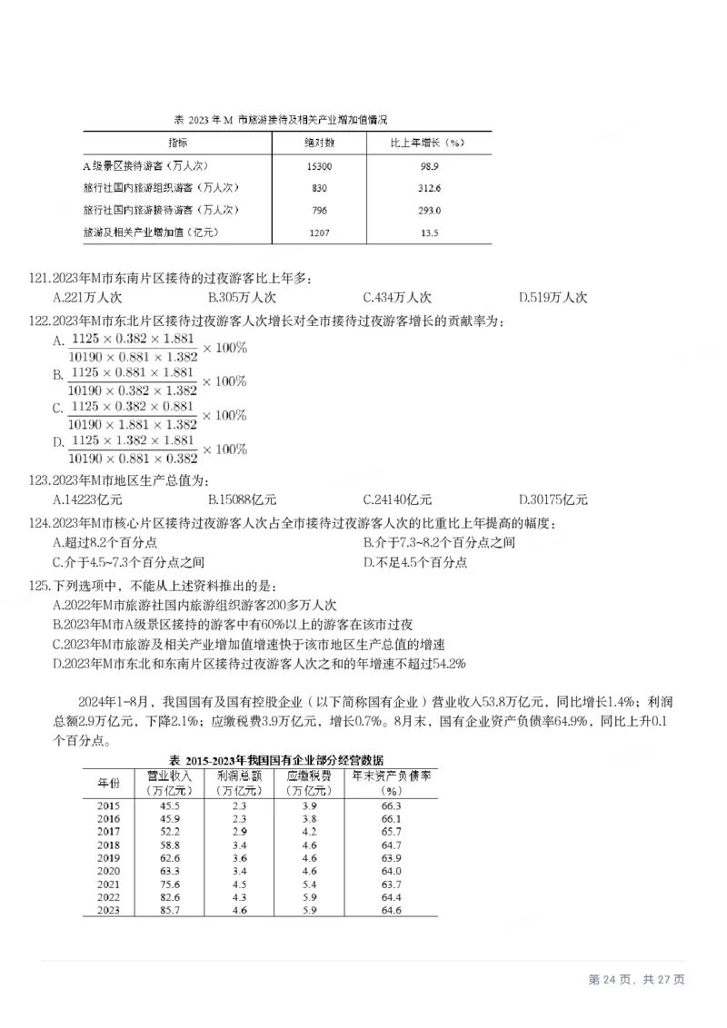 2025年江苏省公务员录用考试《行测》题（B类）_国考省考_省考真题_15江苏公务员考试真题pdf版_江苏公务员考试真题&mdash;&mdash;行测08-25_行测题目