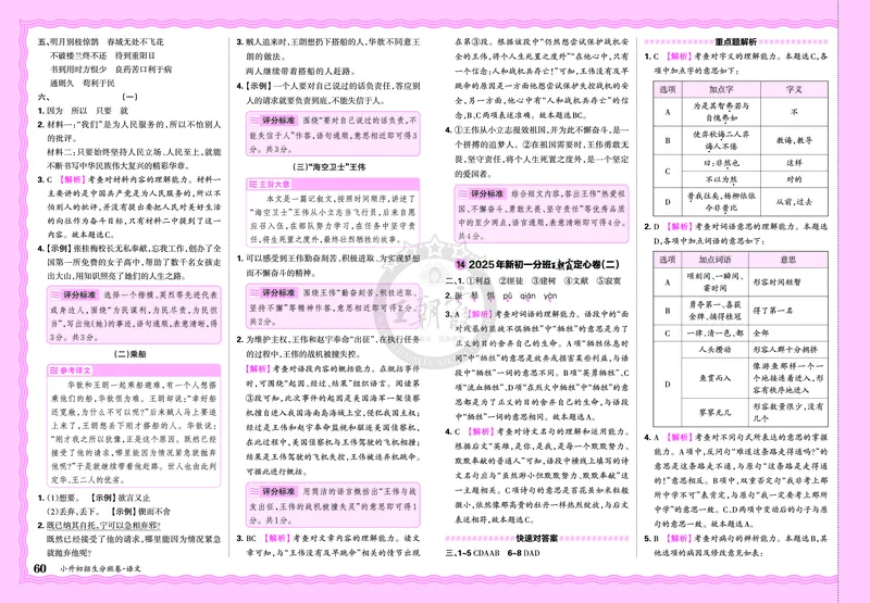 2025版王朝霞小升初招生分班语文_小升初招生分班（语数英）