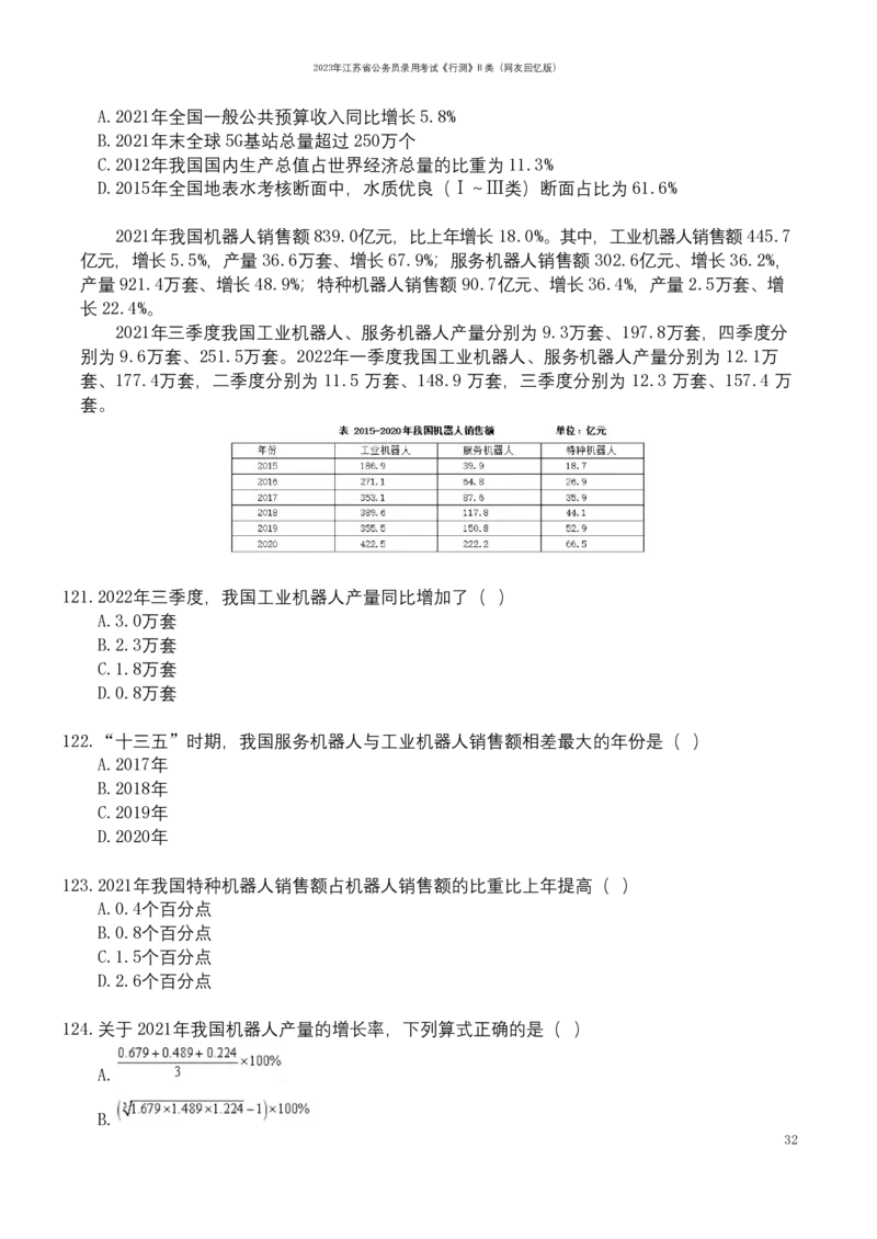2023年江苏公务员考试《行测》真题（B类）_国考省考_省考真题_15江苏公务员考试真题pdf版_江苏公务员考试真题&mdash;&mdash;行测08-25_行测题目
