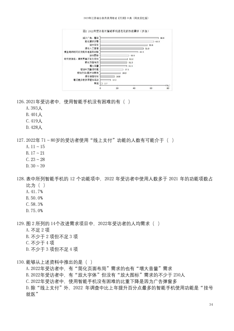 2023年江苏公务员考试《行测》真题（B类）_国考省考_省考真题_15江苏公务员考试真题pdf版_江苏公务员考试真题&mdash;&mdash;行测08-25_行测题目
