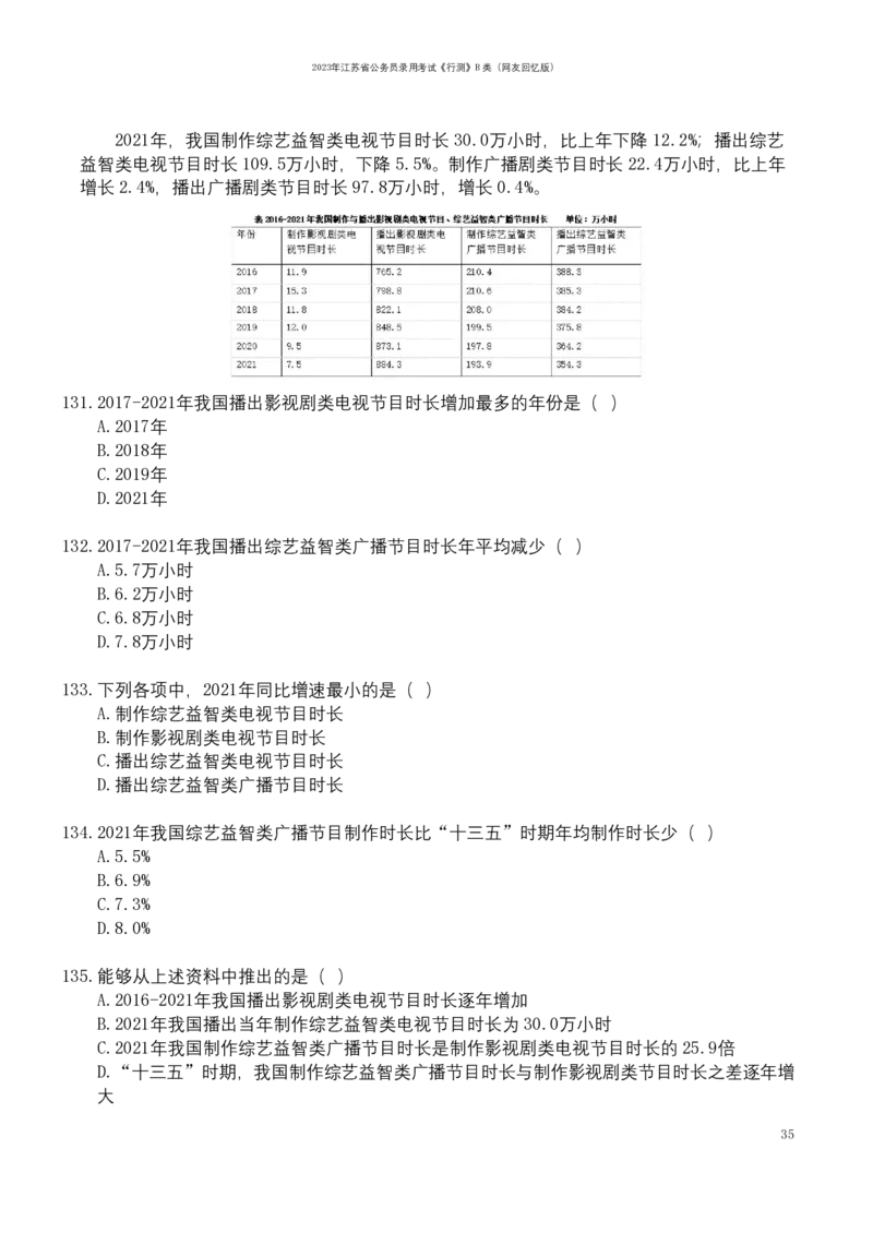 2023年江苏公务员考试《行测》真题（B类）_国考省考_省考真题_15江苏公务员考试真题pdf版_江苏公务员考试真题&mdash;&mdash;行测08-25_行测题目
