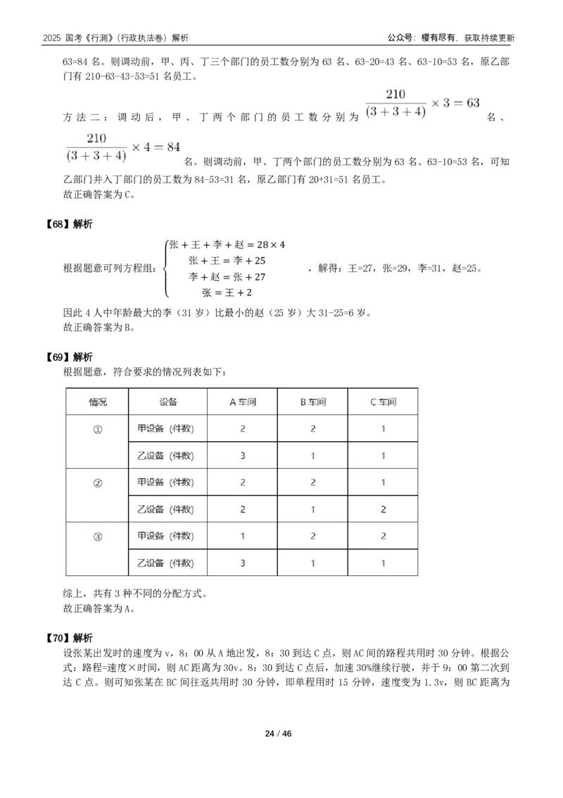 2025年国考《行测》（行政执法卷）答案+解析_国考省考_国考2000-2026真题pdf_2000-2025国考行测PDF_行测-答案及解析