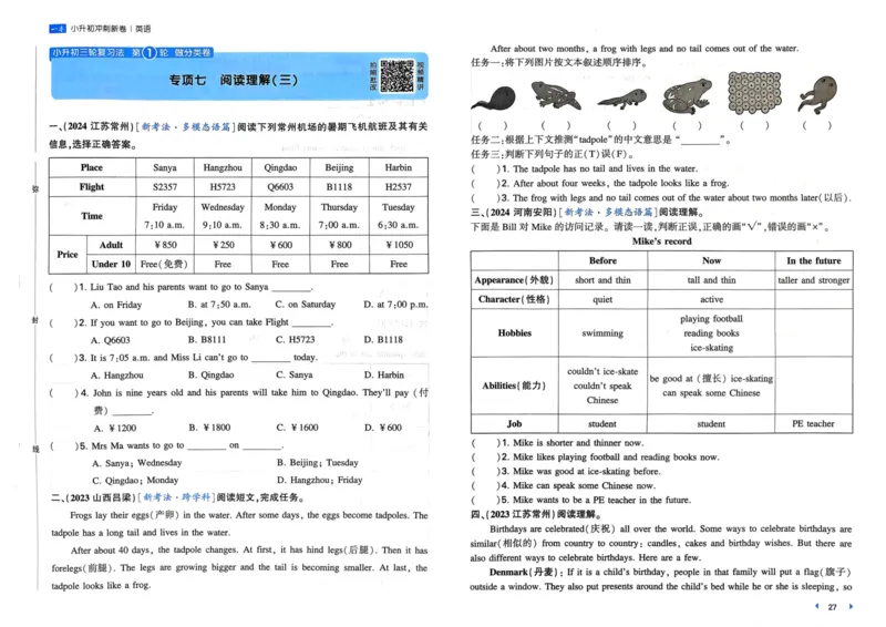 25一本小升初冲刺新卷-英语