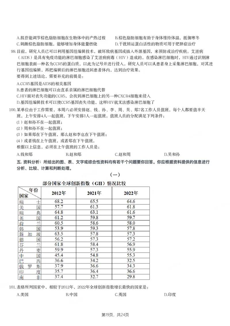 2024年天津市公务员录用考试《行测》题_国考省考_省考真题_26天津公务员考试真题pdf版_天津公务员考试真题&mdash;&mdash;行测09-25_题目
