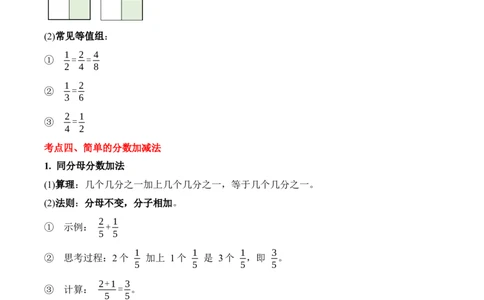 专题11：分数的初步认识（期末专项训练）（苏教版&middot;新教材）（原卷版）_三年级数学下册（苏教版）_期末总复习-K159_期末总复习_2026版